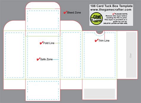 card deck box template